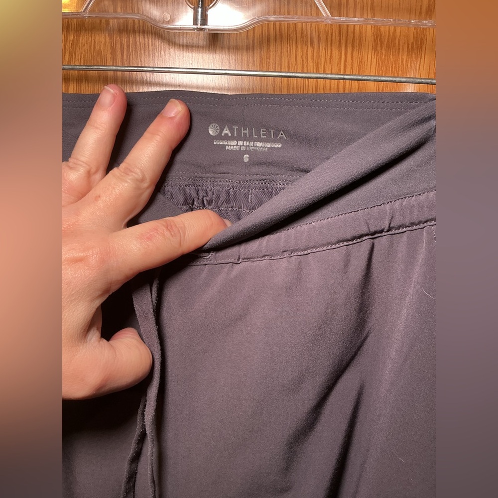 Athleta Charcoal Gray Ruched Jogger Pants – Size 6 - Picture 3 of 5